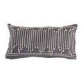 Cotton Lumbar Pillow with Appliqued Rope