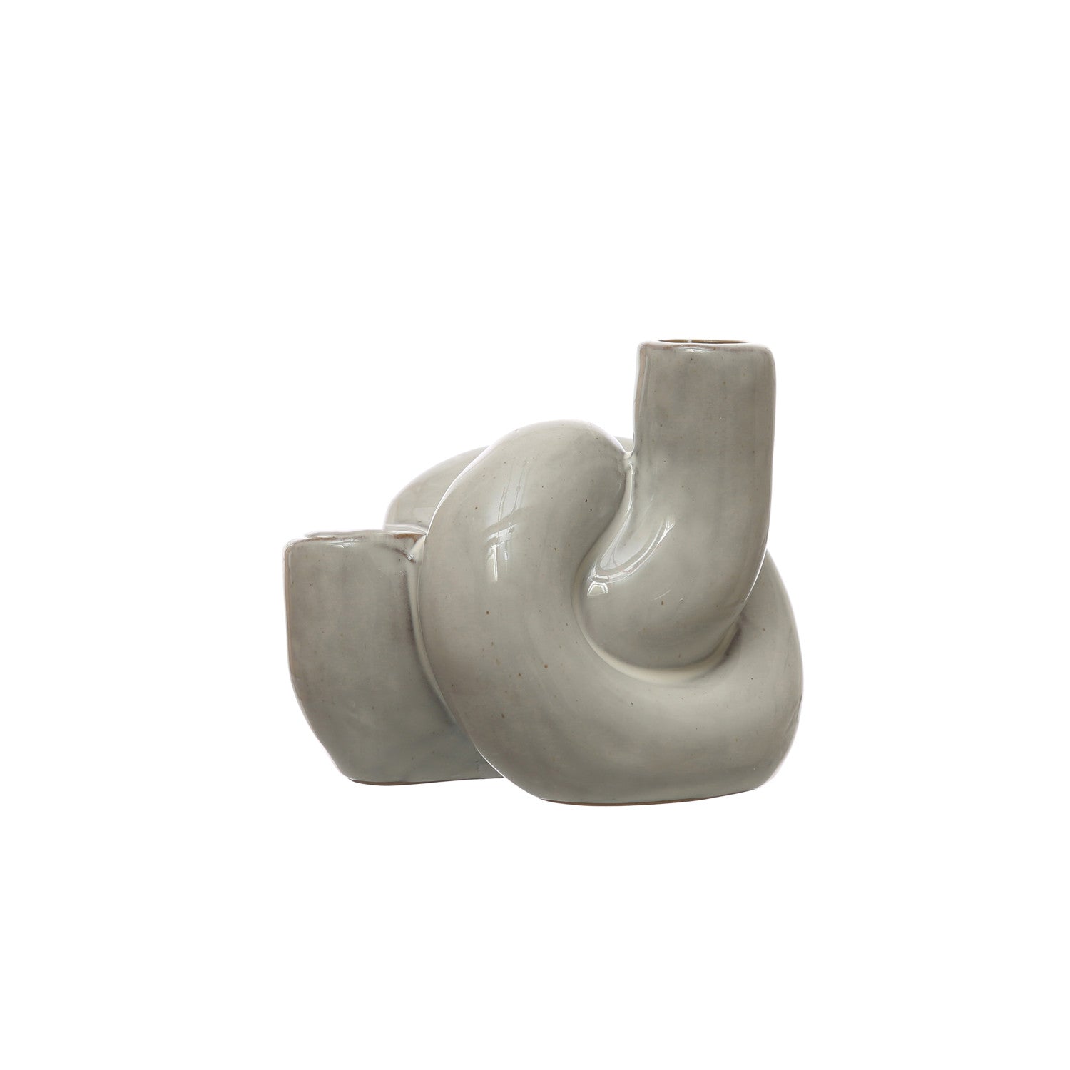 Double Taper Ceramic Candle Holder