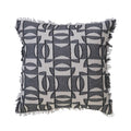 Geometric Square Woven Cotton Pillow