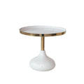 Gold and Cream Metal Pedestal