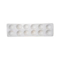 White Stoneware Egg Holder