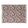 Brown Woven Patterned Throw