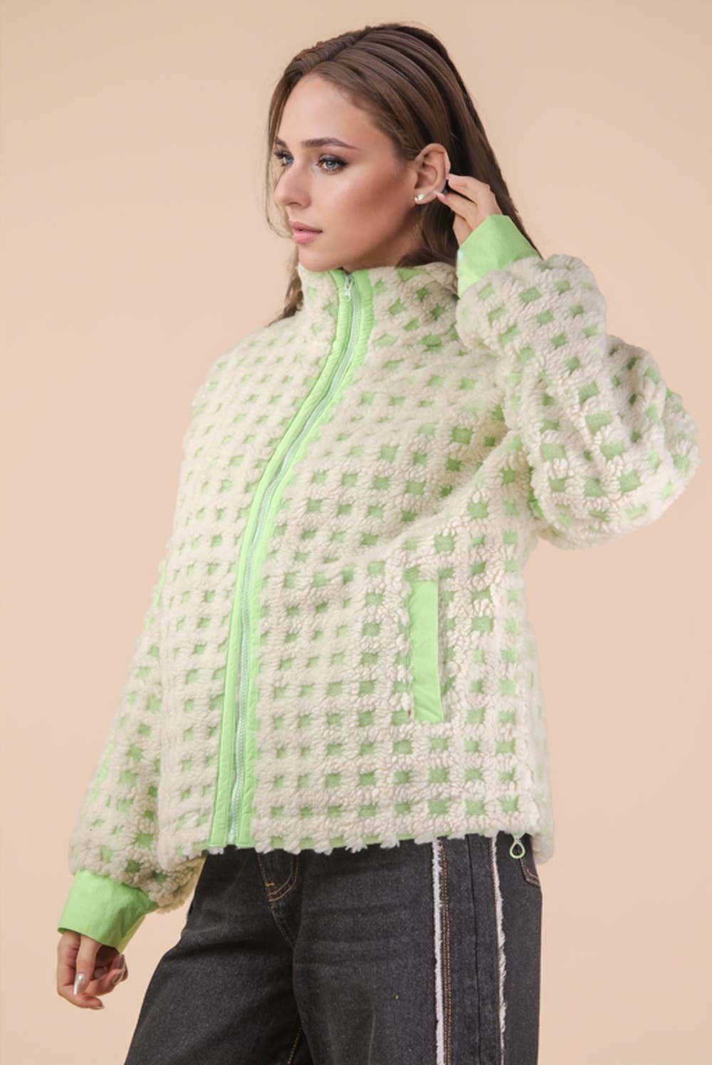 Checker Fleece Jacket