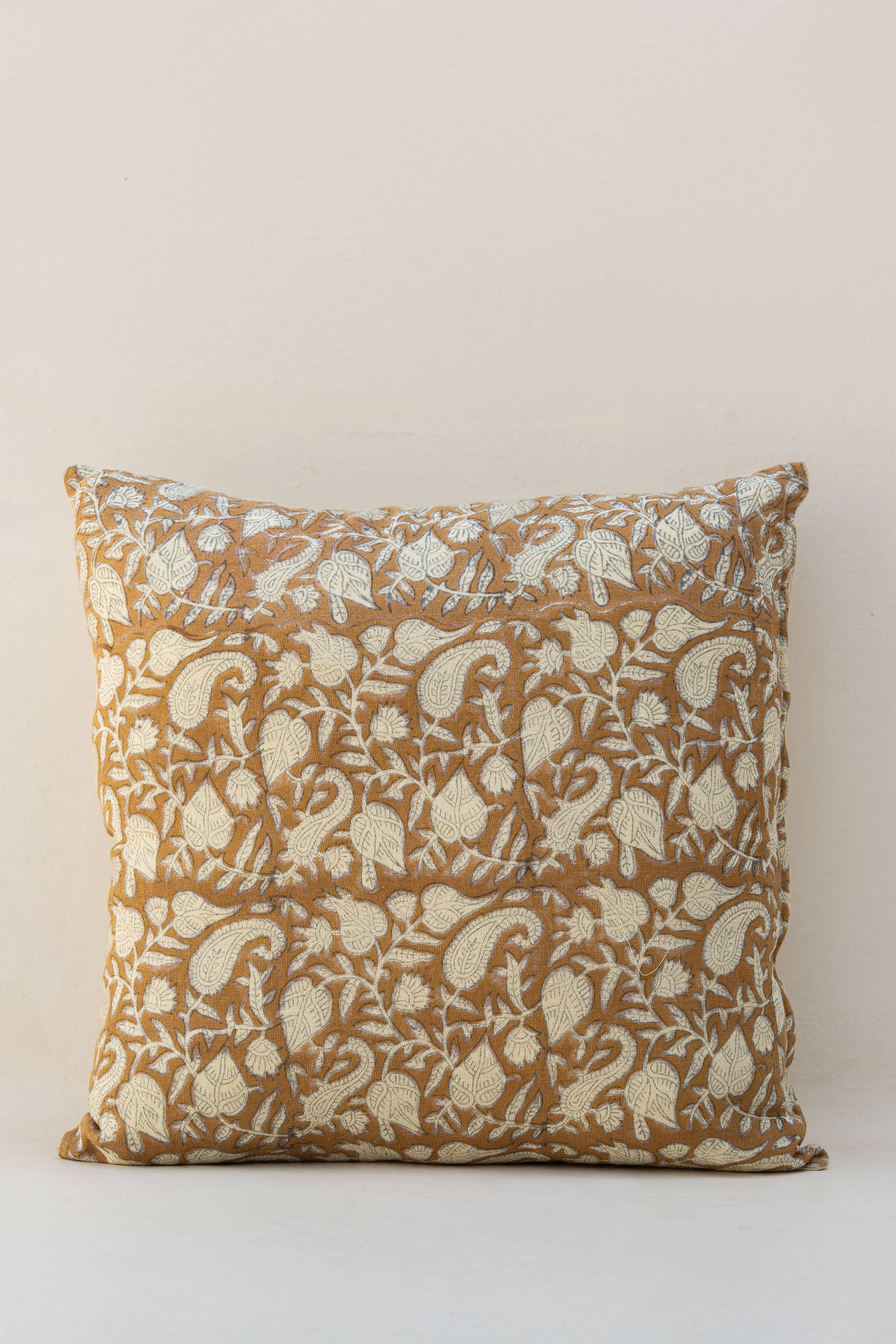 Floral Blockprint Pillow