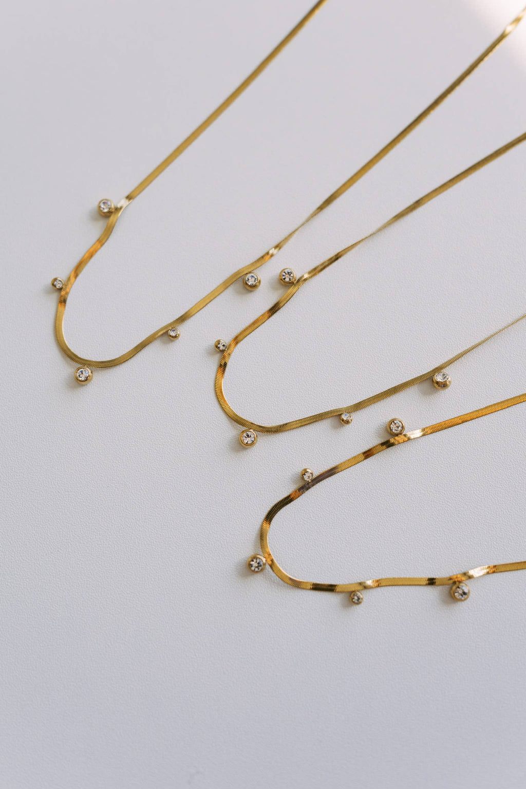 Cassi Herringbone Crystal Necklace