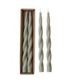 Unscented Twisted Taper Candles in Box, Set of 2