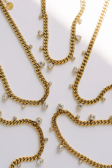 Chloe Crystal Cuban Chain Necklace