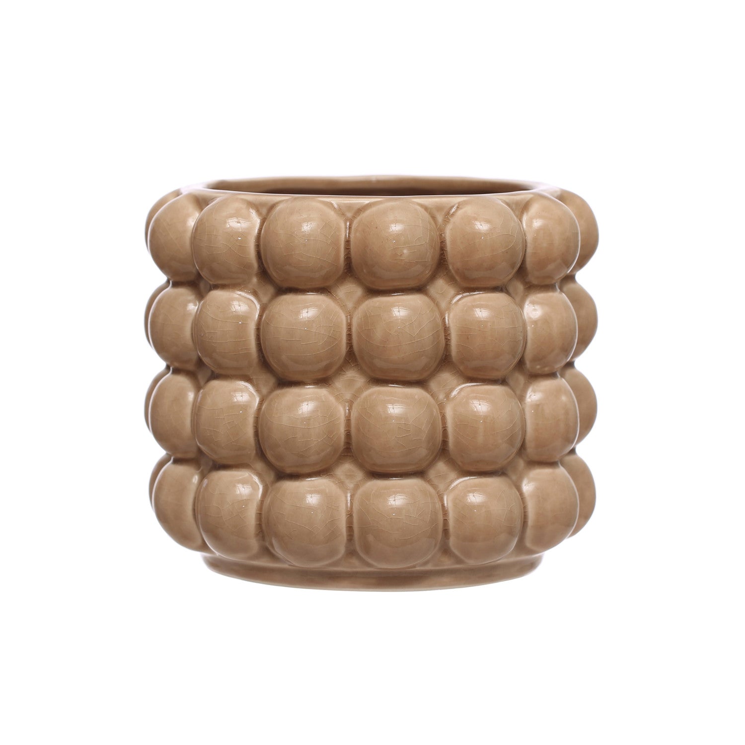 Stoneware Planter With Raised Dots