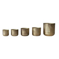 Metal Ribbed Planter, Scalloped Rim, 5 sizes