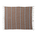 Striped Throw with Fringe