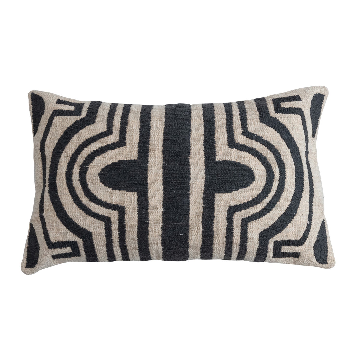 Embroidered Lumbar Pillow