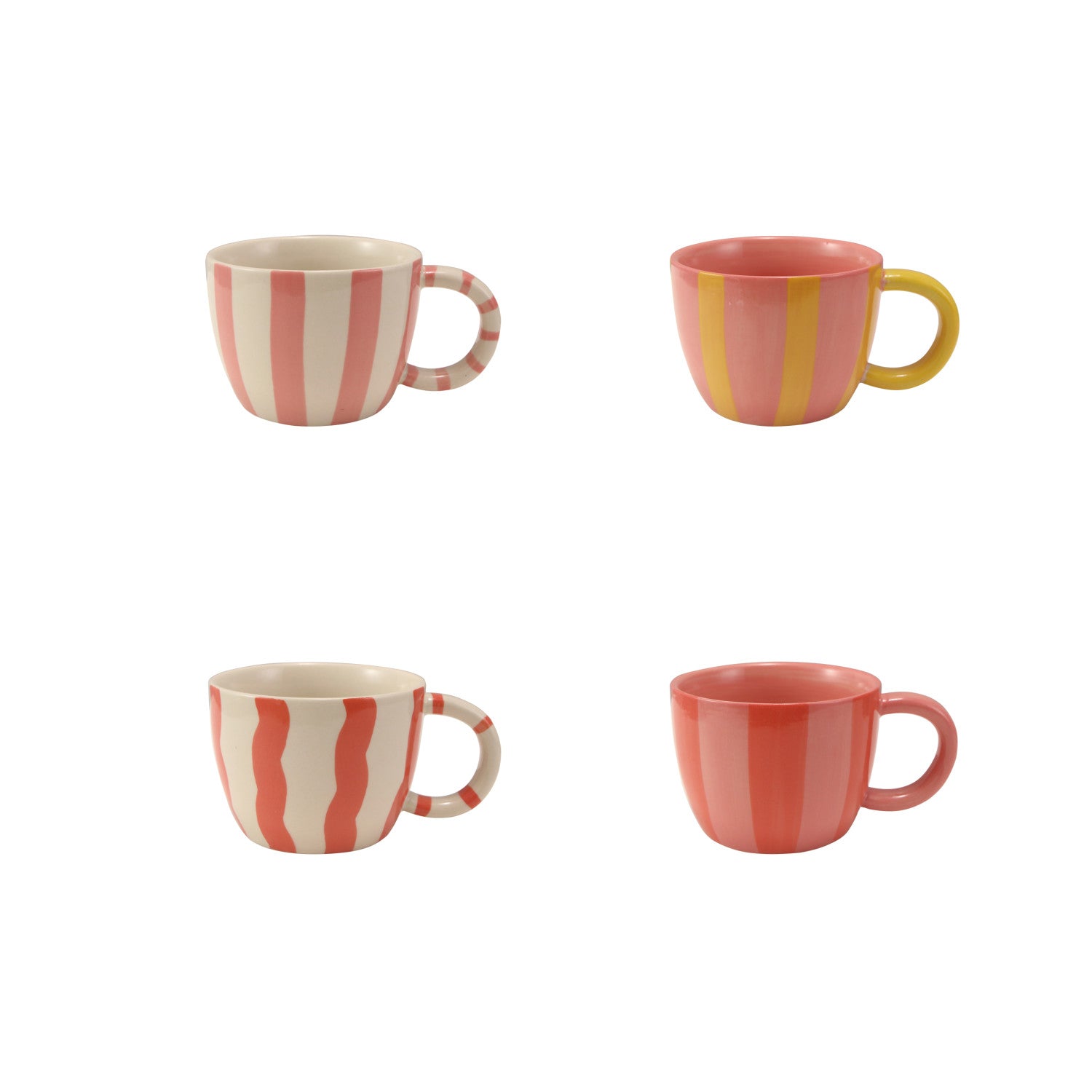 Stoneware Striped Mug, 4 Styles