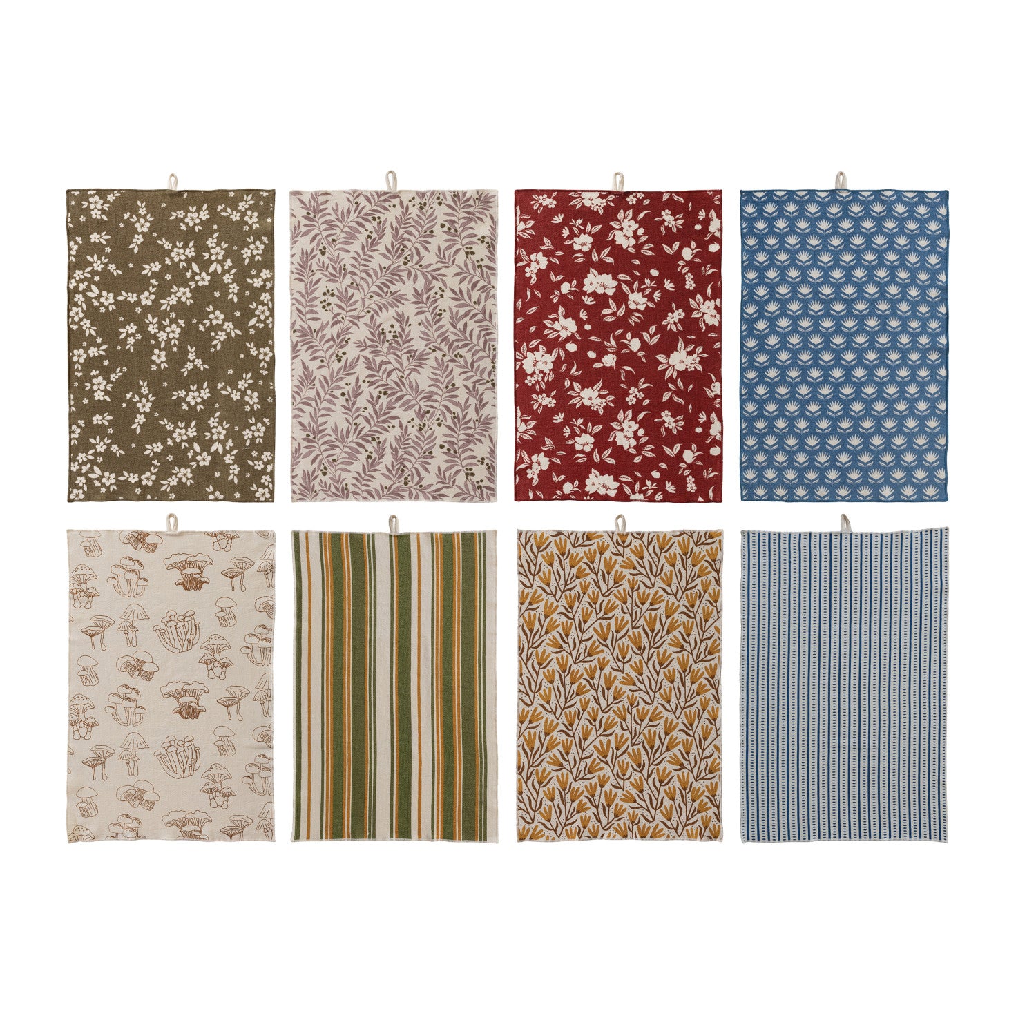 Patterned Terry Cloth Tea Towel