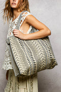 Quilted Black & White Tote