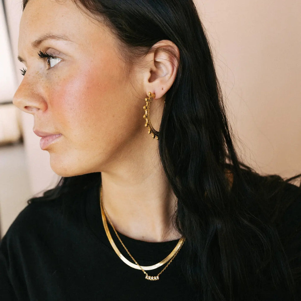 Elaine Gold Hoop Earrings