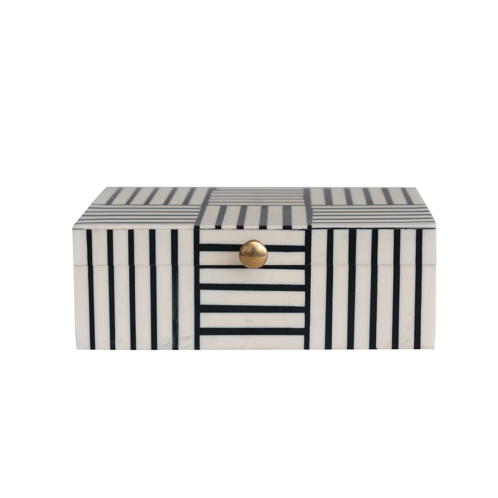 B&W Resin Decorative Box