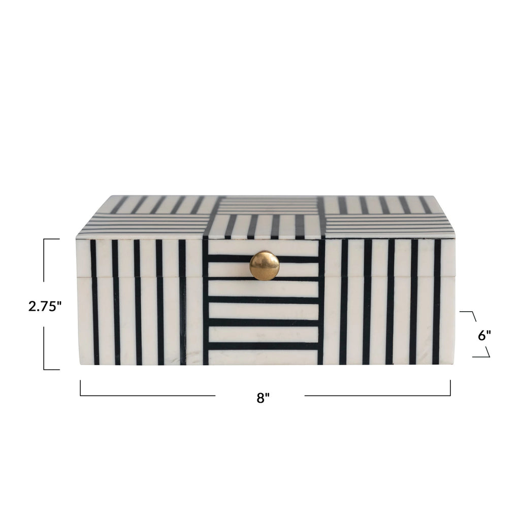 B&W Resin Decorative Box