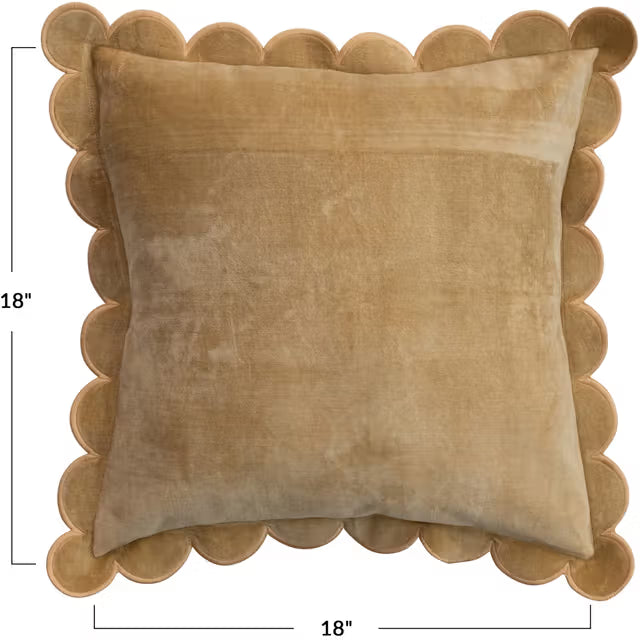 Scalloped Velet Pillow